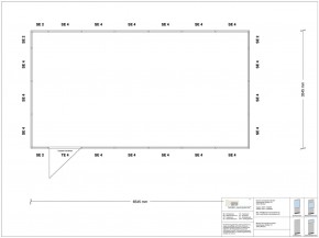 Hallenbüro 4-seitig 6,50 x 3,50 m 22,75 m² (HB4-6535)