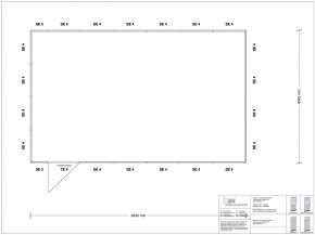 Hallenbüro 4-seitig 6,50 x 4,00 m 26 m² (HB4-6540)