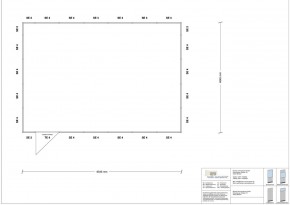 Hallenbüro 4-seitig 6,50 x 4,50 m 29,25 m² (HB4-6545)