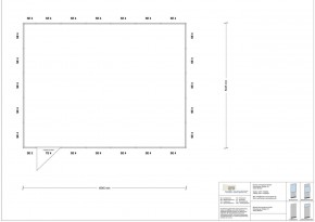 Hallenbüro 4-seitig 6,50 x 5,00 m 32,5 m² (HB4-6550)