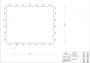 Hallenbüro 4-seitig 7,00 x 5,50 m 38,5 m² (HB4-7055)