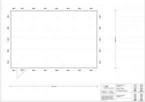 Hallenbüro 4-seitig 7,50 x 5,00 m 37,5 m² (HB4-7550)