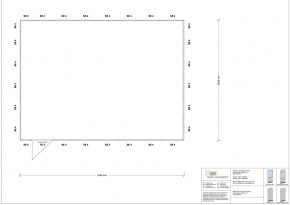 Hallenbüro 4-seitig 7,50 x 5,50 m 41,25 m² (HB4-7555)