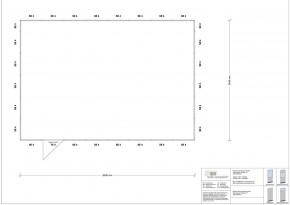 Hallenbüro 4-seitig 8,00 x 5,50 m 44 m² (HB4-8055)