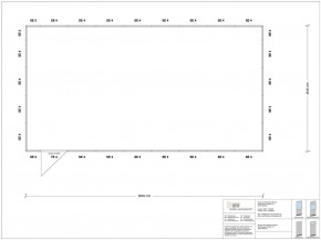 Hallenbüro 4-seitig 8,50 x 4,50 m 38,25 m² (HB4-8545)