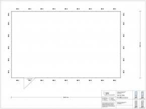 Hallenbüro 4-seitig 9,00 x 5,50 m 49,5 m² (HB4-9055)