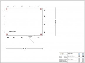 Hallenbüro als Doppelstock 4-seitig 4,50 x 3,50 m 15,75 m² (HD4-4535)