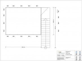 Hallenbüro als Doppelstock 4-seitig 4,50 x 3,50 m 15,75 m² (HD4-4535)