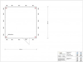 Hallenbüro als Doppelstock 4-seitig 4,50 x 4,50 m 20,25 m² (HD4-4545)