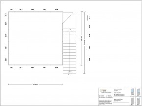 Hallenbüro als Doppelstock 4-seitig 4,50 x 4,50 m 20,25 m² (HD4-4545)