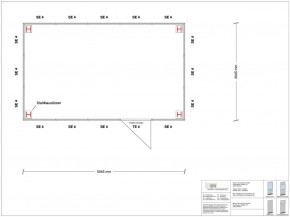 Hallenbüro als Doppelstock 4-seitig 5,00 x 3,00 m 15 m² (HD4-5030)