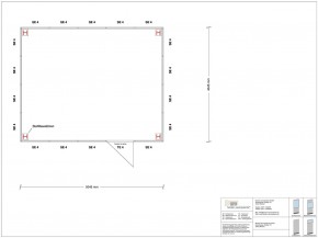 Hallenbüro als Doppelstock 4-seitig 5,00 x 4,00 m 20 m² (HD4-5040)