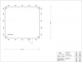 Hallenbüro als Doppelstock 4-seitig 5,00 x 4,50 m 22,5 m² (HD4-5045)