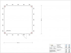 Hallenbüro als Doppelstock 4-seitig 5,00 x 5,00 m 25 m² (HD4-5050)