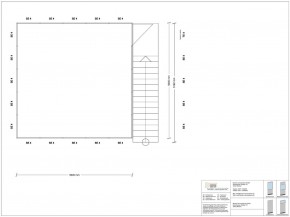 Hallenbüro als Doppelstock 4-seitig 5,00 x 5,00 m 25 m² (HD4-5050)