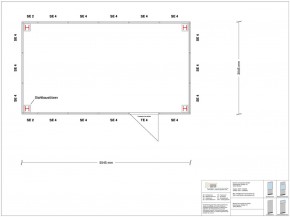 Hallenbüro als Doppelstock 4-seitig 5,50 x 3,00 m 16,5 m² (HD4-5530)