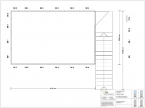 Hallenbüro als Doppelstock 4-seitig 5,50 x 3,50 m 19,25 m² (HD4-5535)