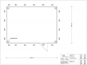 Hallenbüro als Doppelstock 4-seitig 5,50 x 4,00 m 22 m² (HD4-5540)