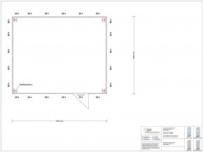 Hallenbüro als Doppelstock 4-seitig 5,50 x 4,50 m 24,75 m² (HD4-5545)