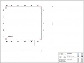 Hallenbüro als Doppelstock 4-seitig 5,50 x 5,00 m 27,5 m² (HD4-5550)