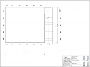 Hallenbüro als Doppelstock 4-seitig 5,50 x 5,00 m 27,5 m² (HD4-5550)