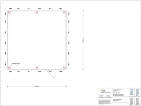 Hallenbüro als Doppelstock 4-seitig 5,50 x 5,50 m 30,25 m² (HD4-5555)