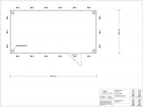 Hallenbüro als Doppelstock 4-seitig 6,00 x 3,00 m 18 m² (HD4-6030)