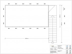 Hallenbüro als Doppelstock 4-seitig 6,00 x 3,00 m 18 m² (HD4-6030)