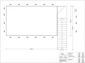 Hallenbüro als Doppelstock 4-seitig 6,00 x 3,50 m 21 m² (HD4-6035)