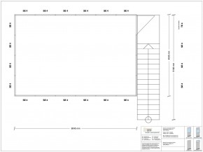 Hallenbüro als Doppelstock 4-seitig 6,00 x 4,00 m 24 m² (HD4-6040)