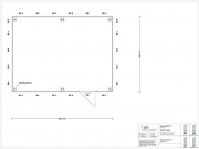 Hallenbüro als Doppelstock 4-seitig 6,00 x 4,50 m 27 m² (HD4-6045)