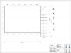 Hallenbüro als Doppelstock 4-seitig 6,00 x 4,50 m 27 m² (HD4-6045)