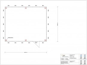 Hallenbüro als Doppelstock 4-seitig 6,00 x 5,00 m 30 m² (HD4-6050)