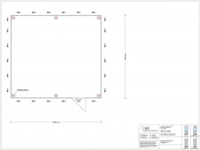 Hallenbüro als Doppelstock 4-seitig 6,00 x 5,50 m 33 m² (HD4-6055)