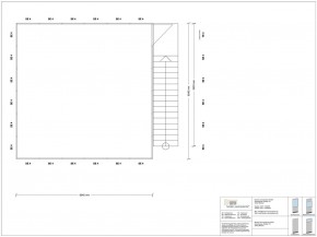 Hallenbüro als Doppelstock 4-seitig 6,00 x 6,00 m 36 m² (HD4-6060)