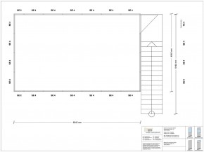 Hallenbüro als Doppelstock 4-seitig 6,50 x 4,00 m 26 m² (HD4-6540)