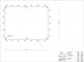 Hallenbüro als Doppelstock 4-seitig 6,50 x 5,00 m 32,5 m² (HD4-6550)