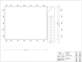 Hallenbüro als Doppelstock 4-seitig 6,50 x 5,00 m 32,5 m² (HD4-6550)