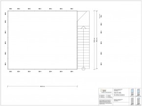 Hallenbüro als Doppelstock 4-seitig 6,50 x 5,50 m 35,75 m² (HD4-6555)