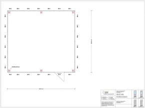 Hallenbüro als Doppelstock 4-seitig 6,50 x 6,00 m 39 m² (HD4-6560)