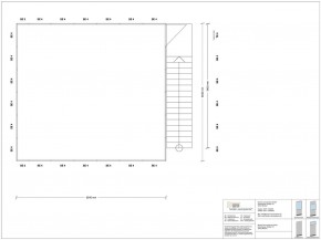 Hallenbüro als Doppelstock 4-seitig 6,50 x 6,00 m 39 m² (HD4-6560)