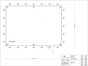 Hallenbüro als Doppelstock 4-seitig 7,00 x 5,00 m 35 m² (HD4-7050)