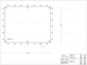 Hallenbüro als Doppelstock 4-seitig 7,00 x 5,50 m 38,5 m² (HD4-7055)