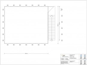 Hallenbüro als Doppelstock 4-seitig 7,00 x 6,00 m 42 m² (HD4-7060)