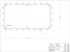 Hallenbüro als Doppelstock 4-seitig 7,50 x 4,00 m 30 m² (HD4-7540)