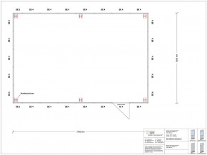 Hallenbüro als Doppelstock 4-seitig 7,50 x 5,00 m 37,5 m² (HD4-7550)