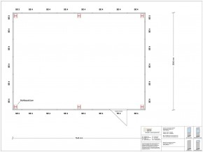 Hallenbüro als Doppelstock 4-seitig 7,50 x 5,50 m 41,25 m² (HD4-7555)