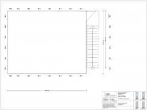 Hallenbüro als Doppelstock 4-seitig 7,50 x 6,00 m 45 m² (HD4-7560)