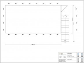 Hallenbüro als Doppelstock 4-seitig 8,00 x 4,00 m 32 m² (HD4-8040)