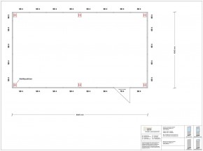 Hallenbüro als Doppelstock 4-seitig 8,00 x 4,50 m 36 m² (HD4-8045)